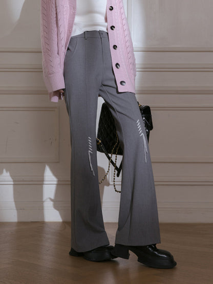 Handmade wool low waist pants【s0000005787】