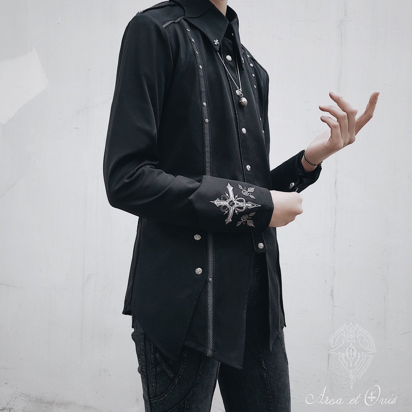 Arca et Ovis - Bat Wings - Ouji Lolita Shirt, Long Sleeve