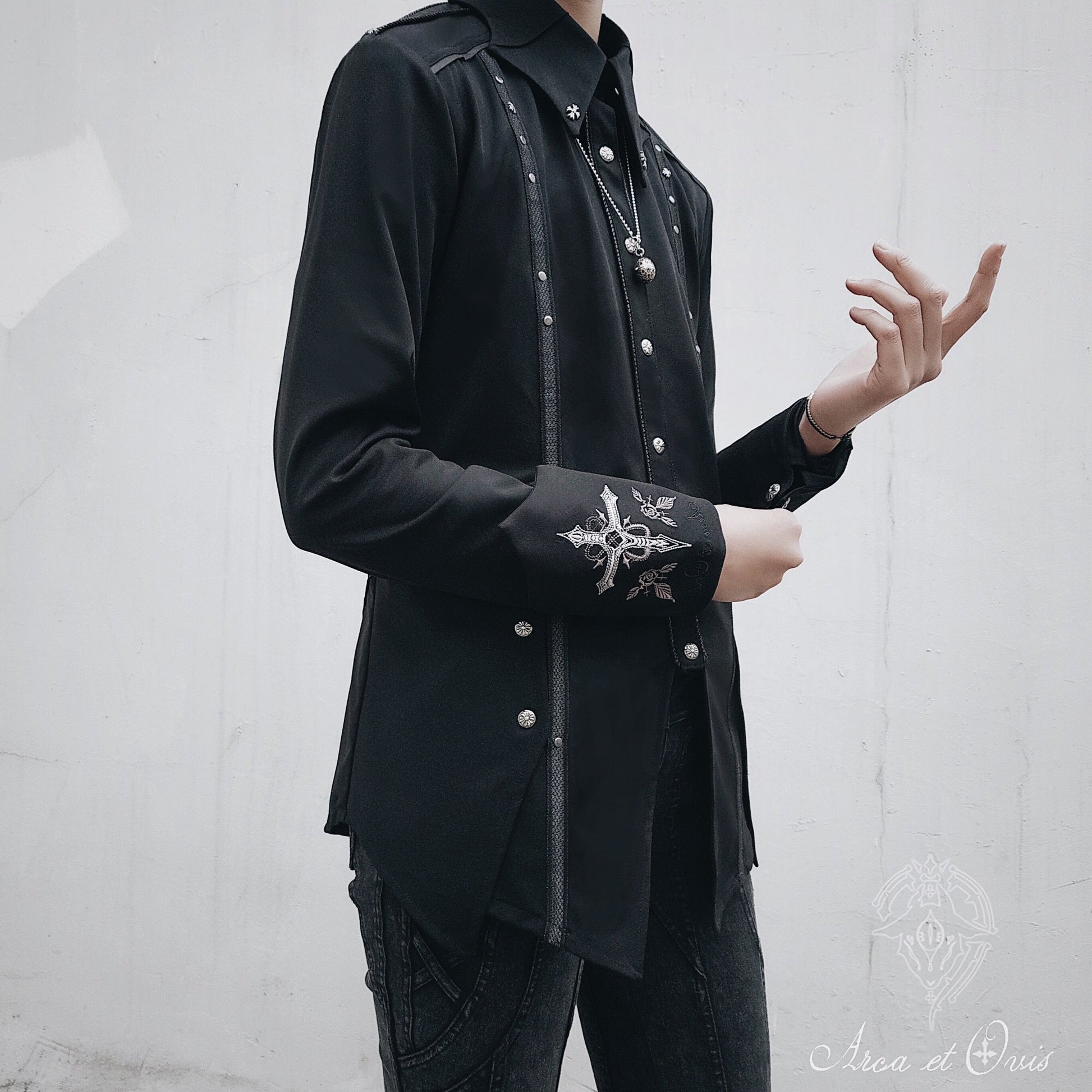 Arca et Ovis - Bat Wings - Ouji Lolita Shirt, Long Sleeve