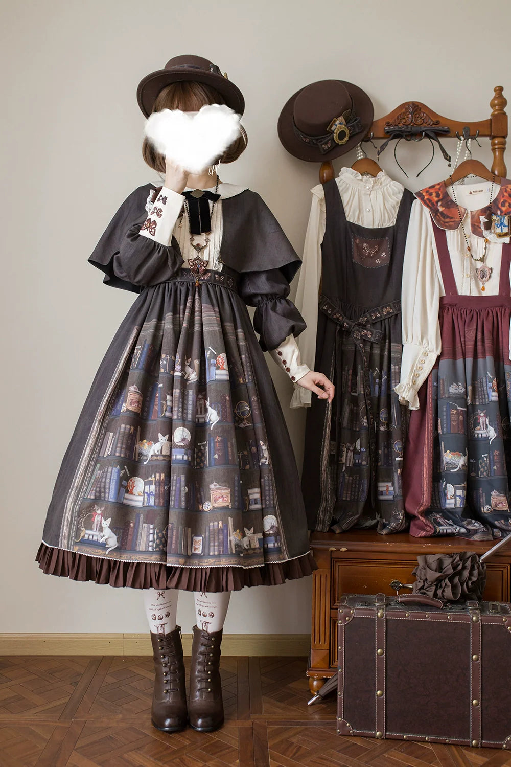 Miss Point - German Bookshelf - Classic Lolita OP Dress & Detachble Cape