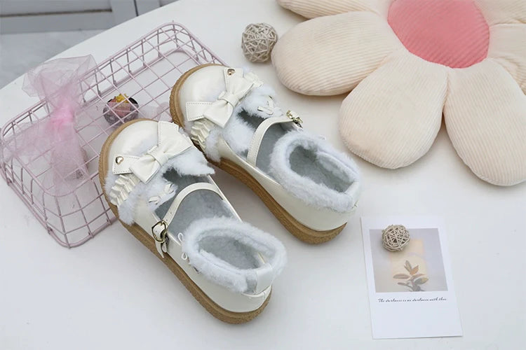 Fairy Godmother - Winter Girly Lolita Shoes Lolita Ankle Strap Shoes