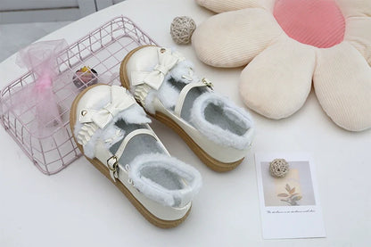 Fairy Godmother - Winter Girly Lolita Shoes Lolita Ankle Strap Shoes