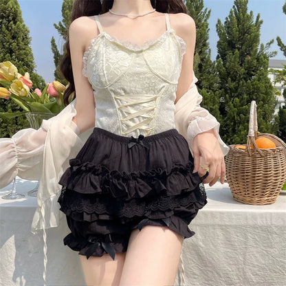 Sugar Girl - Daily Lolita Bloomers Lace Leggings for Summer Wear