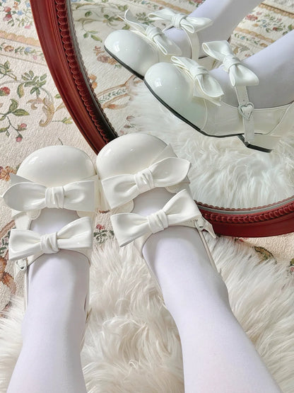 Beauty Bunny - Kawaii Lolita Shoes Low Heels Round Toe PU Shoes