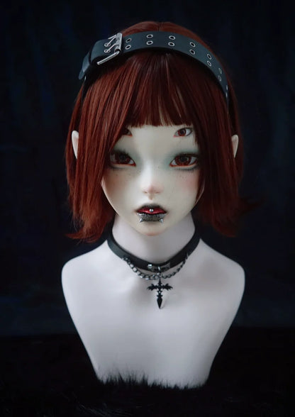 Strange Sugar - Gothic Lolita KC Faux Leather Punk Lolita Hair Accessories