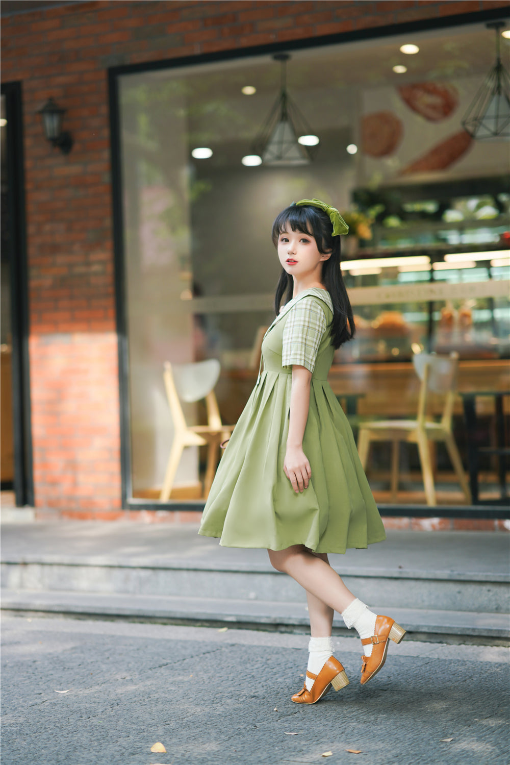 EESSILY - Macaron Waffle - Kawaii Lolita Short Sleeve Summer OP