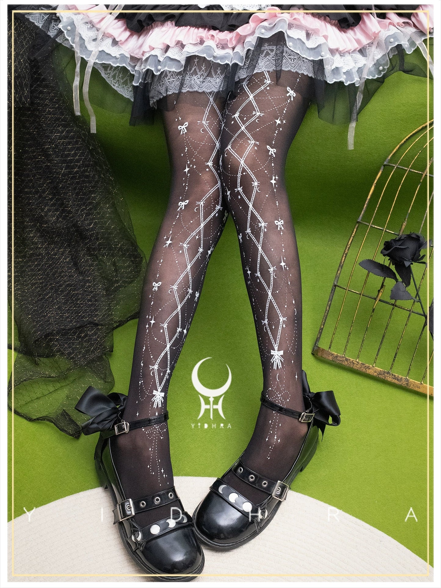 Yidhra - Summer Handmade Printed Lolita Pantyhose