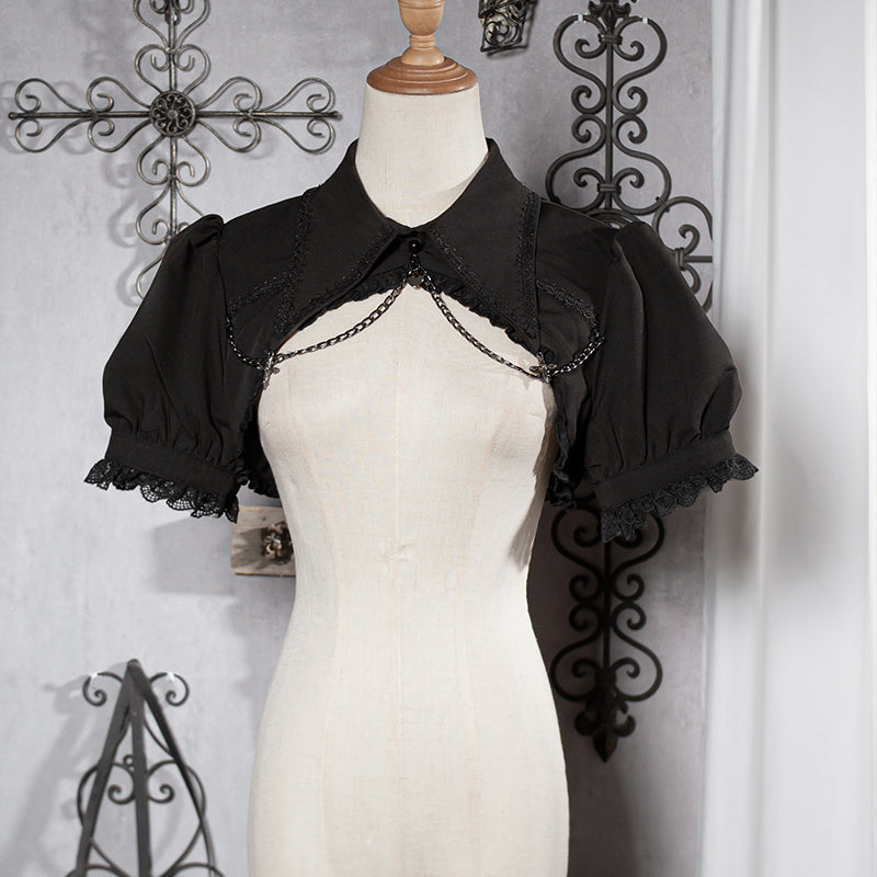 OCELOT - Contract Cross - Gothic Elegant Bubble Sleeve Bolero