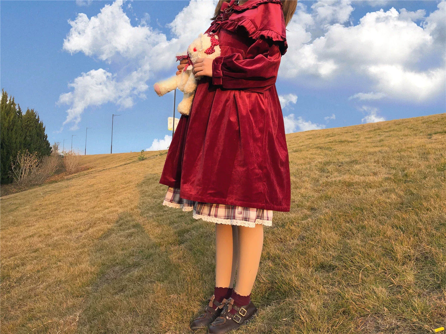 Dark Star Island - Winter Lolita Cape Velvet Antique Lolita Coat