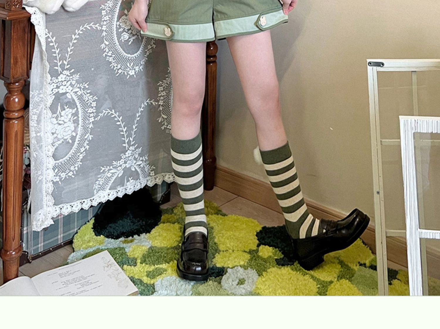 Piggy Bun - Bunny Trip - Ouji Lolita Green Cute Suits