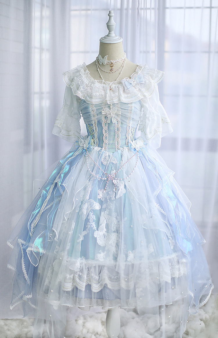 FantasyMirror - Exquisite Butterfly JSK Floral Wedding Lolita JSK Dress