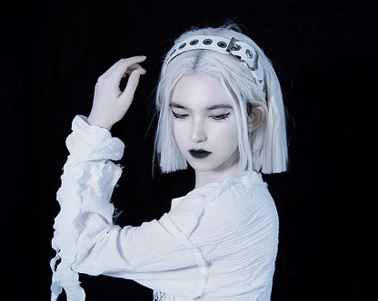 Strange Sugar - Gothic Lolita KC Faux Leather Punk Lolita Hair Accessories