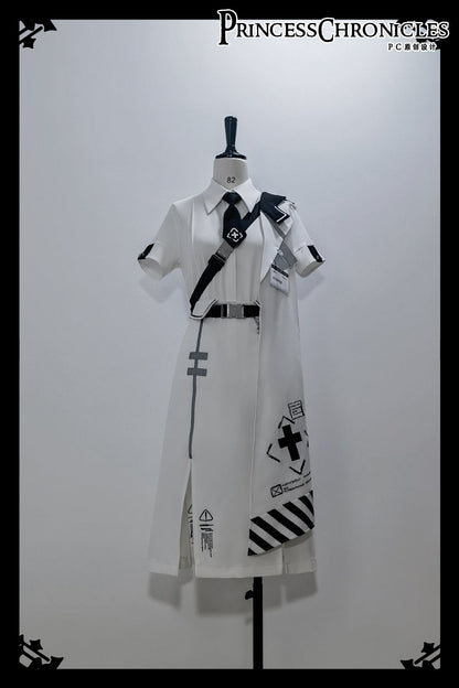 Princess Chronicles - Dry sea and Ashlar - Techwear-inspired White Cloak Set