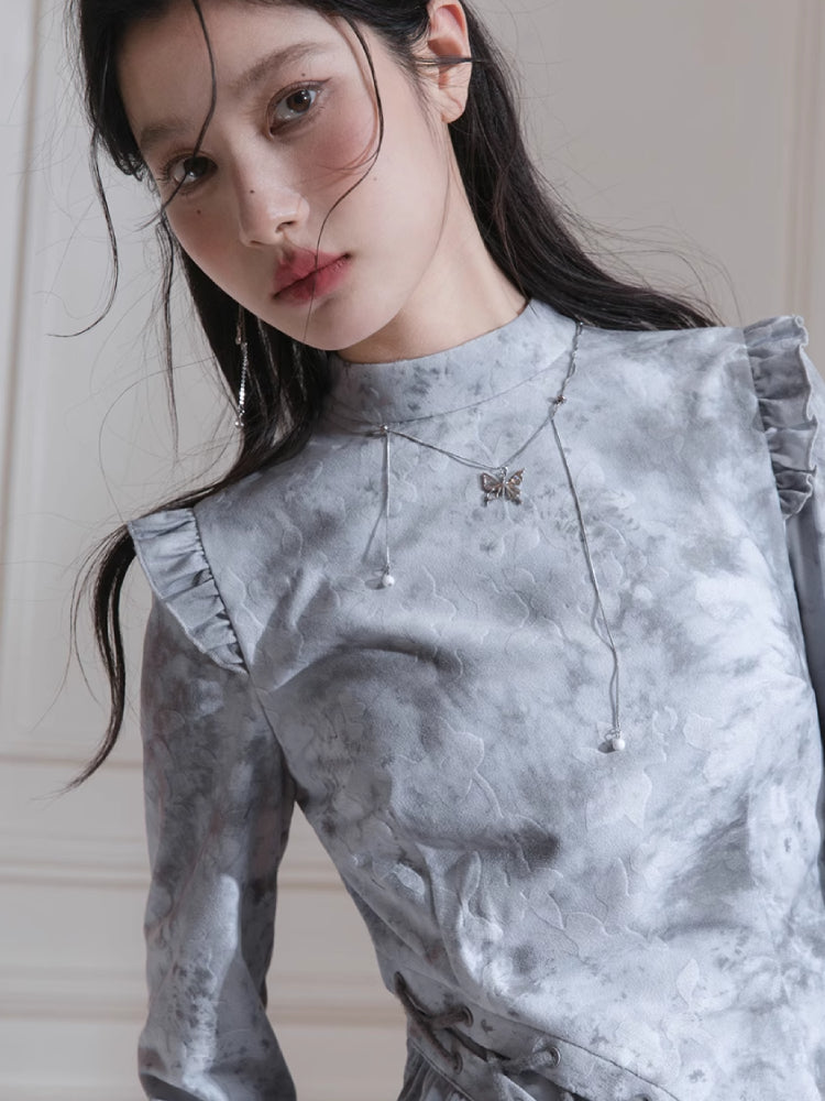 Spring print dress【s0000007223】