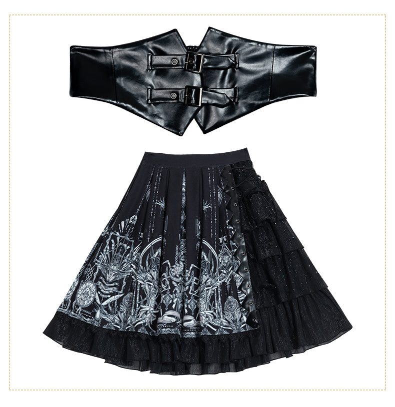 YingLuoFu - Red Heart Eyes - Retro Gothic JSK Dress