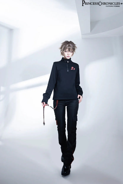 Princess Chronicles - Nameless Blade - Waste Soil Ouji Lolita Slim Black Pants