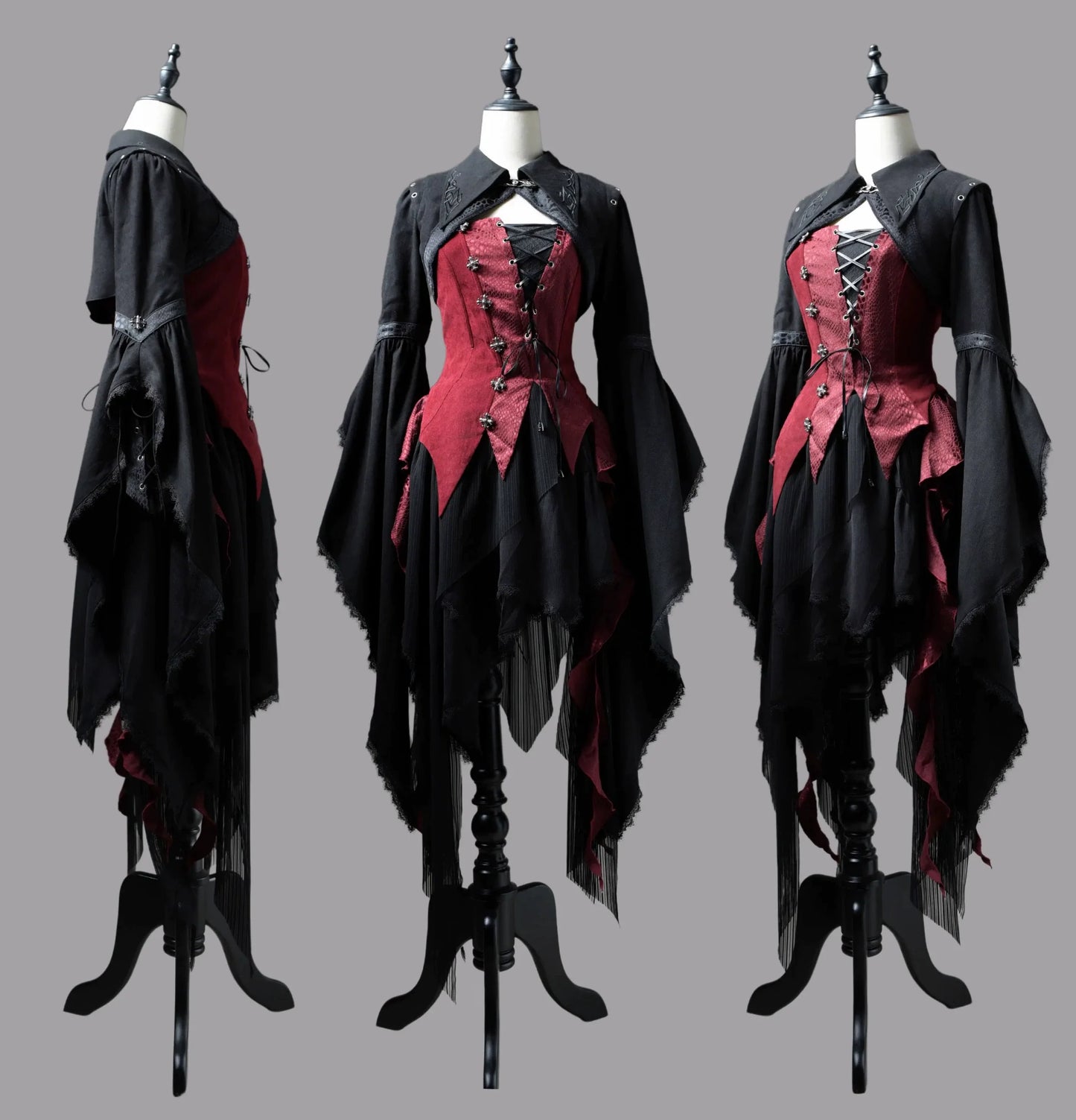 Wuyuzhe - Dragoon Knight 3.0 Version - Western Fantasy Style Lolita Irregular Skirt Set Lolita Vest