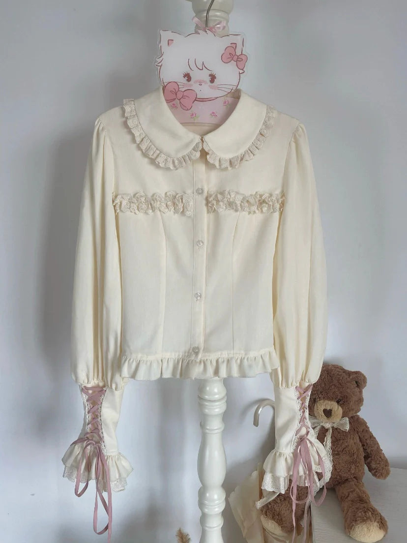 Sakurahime - Cupid Overture - Sweet Lolita Blouse Mutton Sleeves Shirt