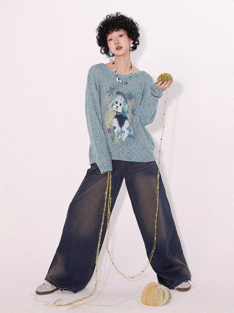 Dog print sweater【s0000009642】