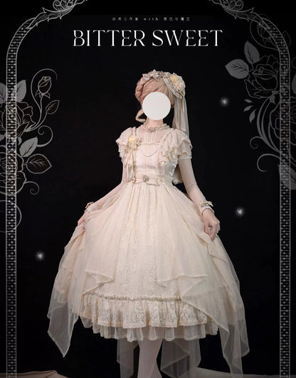 BittterSweet - Vintage Lolita OP Dress Old School Lace Long Dress