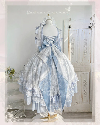 MieYe - Diana Rose - Bridal Lolita Dress Short Wedding OP with Accessories