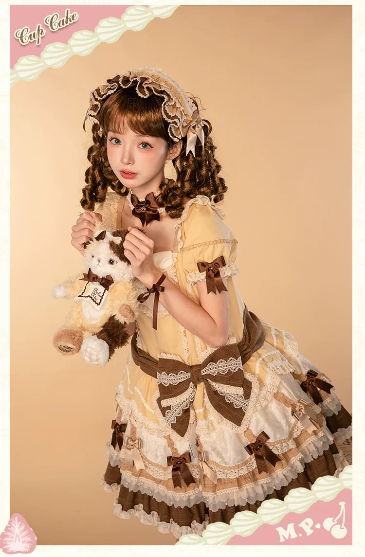 Mademoiselle Pearl - Cup Cake - Sweet Lolita OP Dress Kawaii Lolita JSK SK