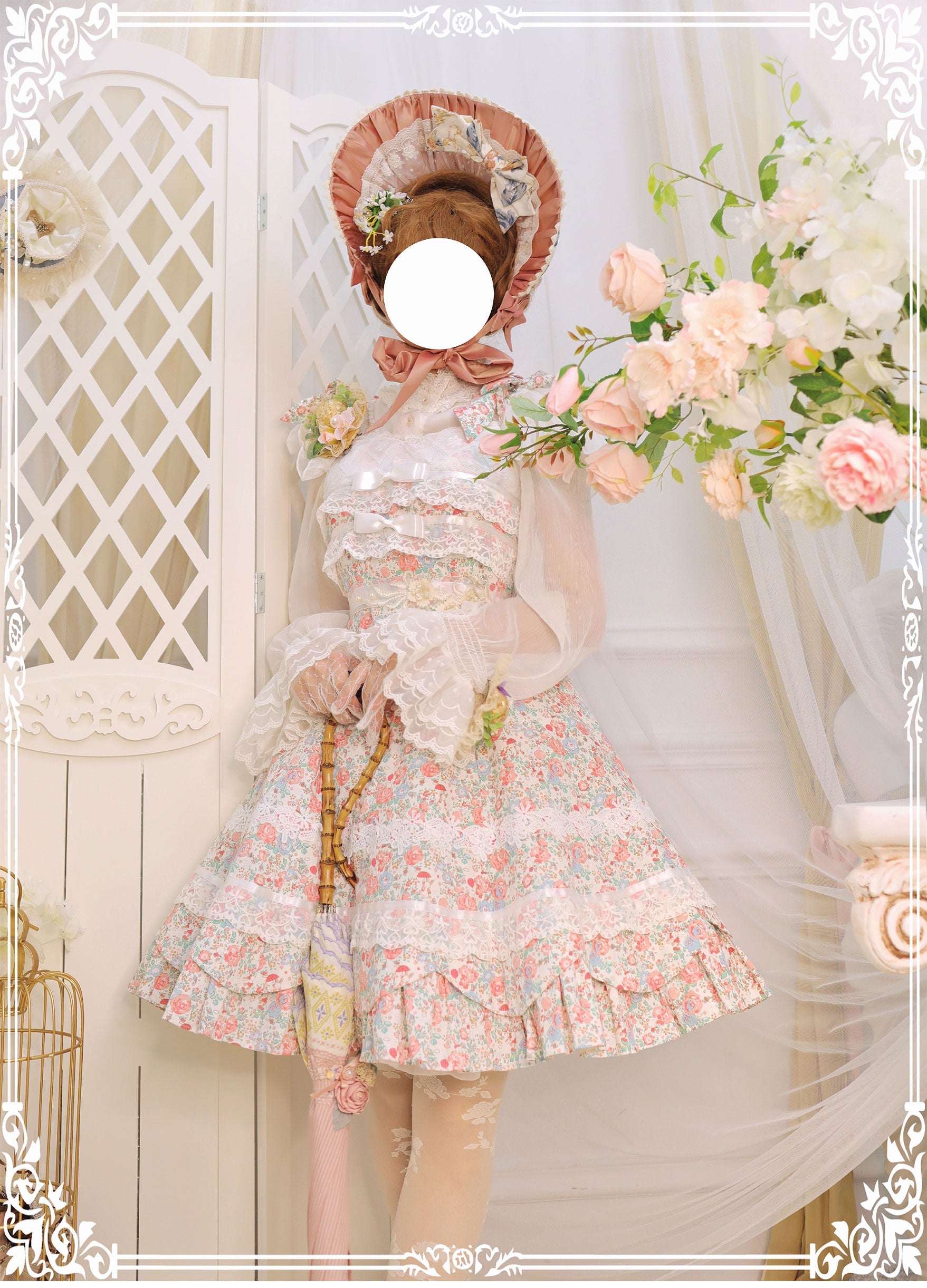 Magic Tea Party - Solid Color Lolita Casual Dress Floral Dress JSK