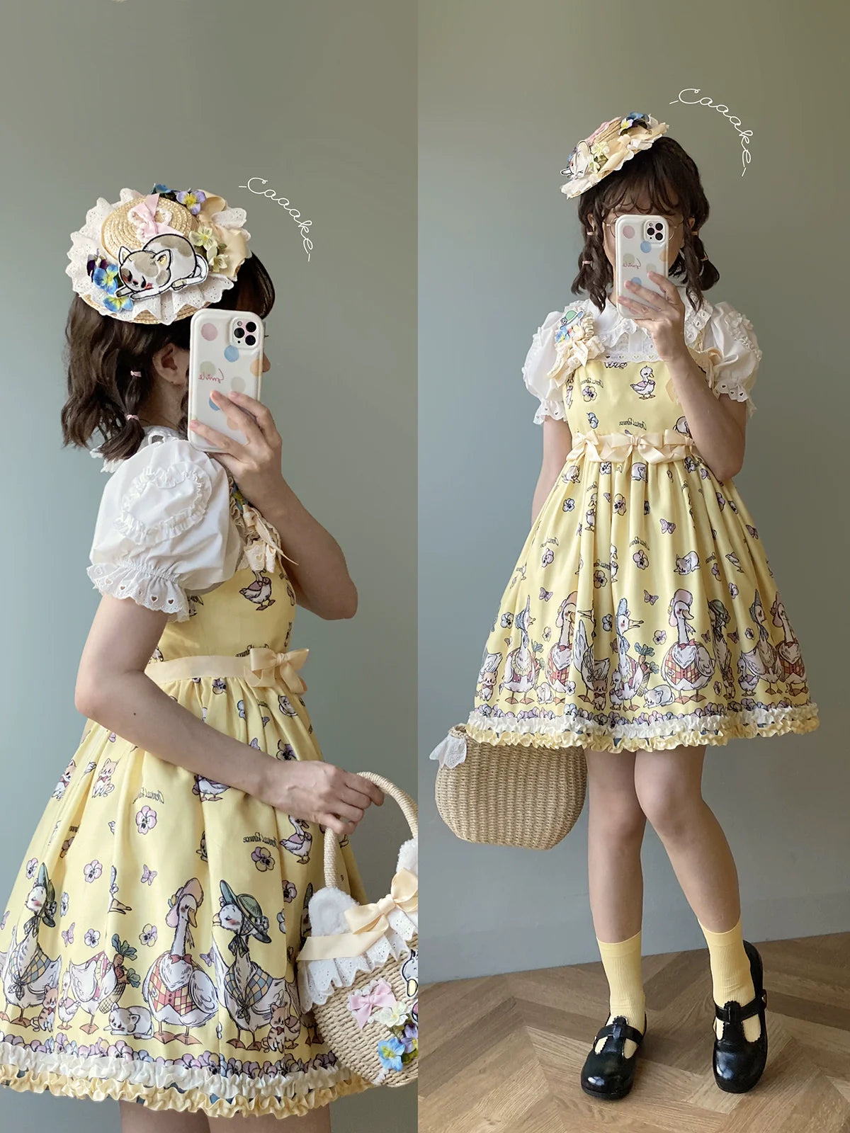 Chemical Romance - Hello Duck - Kawaii Lolita JSK Duck Print Lolita Dress