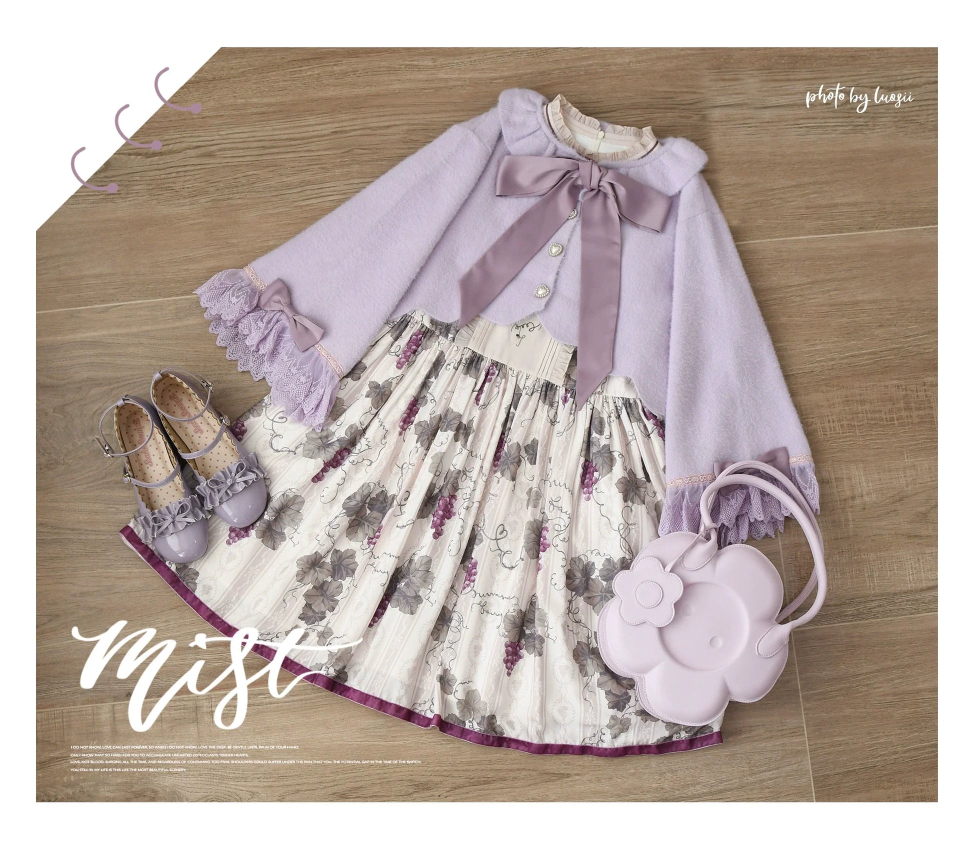 MIST - Qian's Letter - Sweet Lolita Sweater Winter Cardigan Coat