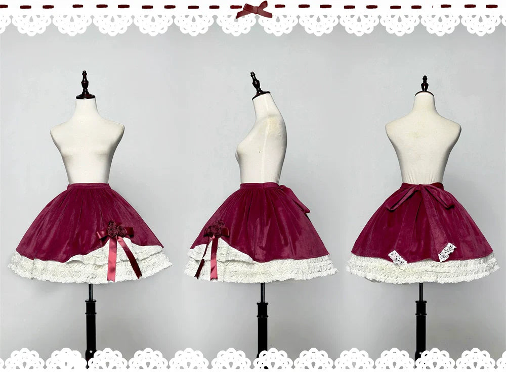 LeMiroir - Winter Solstice - Elegant Lolita Winter Short Coat & SK