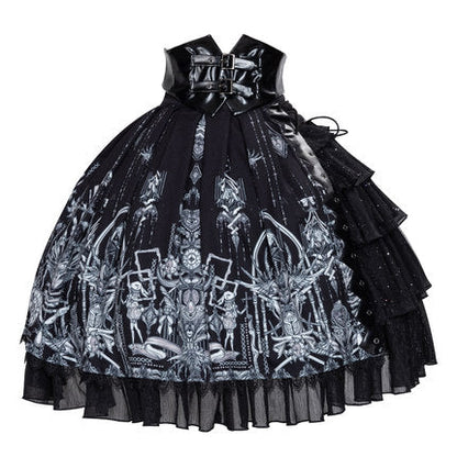 YingLuoFu - Red Heart Eyes - Retro Gothic JSK Dress