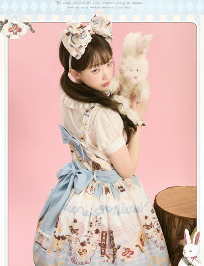 Sweet Dream Sheep - Alice Cat - Printed Kawaii Lolita Dress