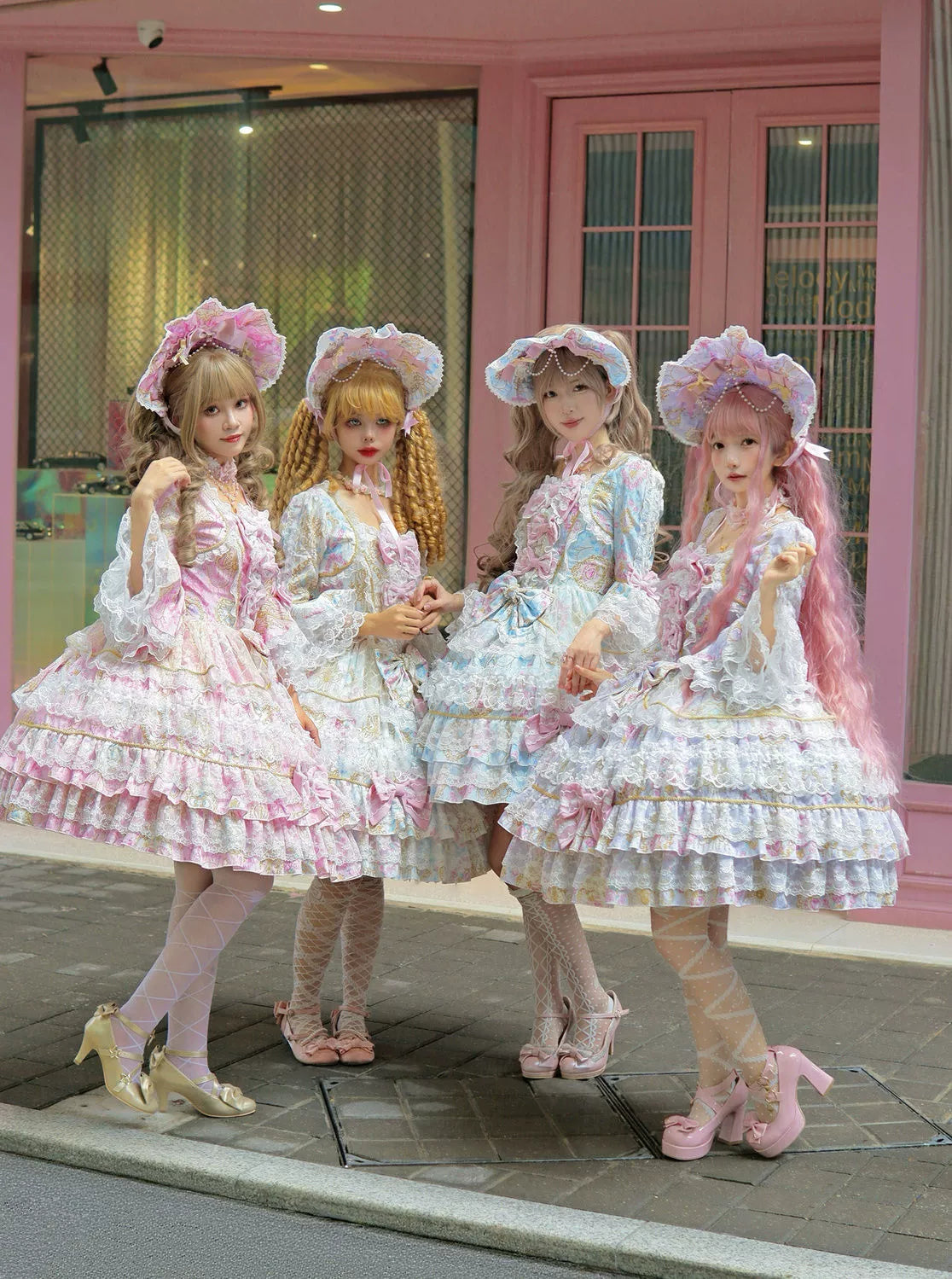 Hanguliang - Candlelight Sonata - Sweet Lolita Long Sleeve OP, Tiered Ruffles