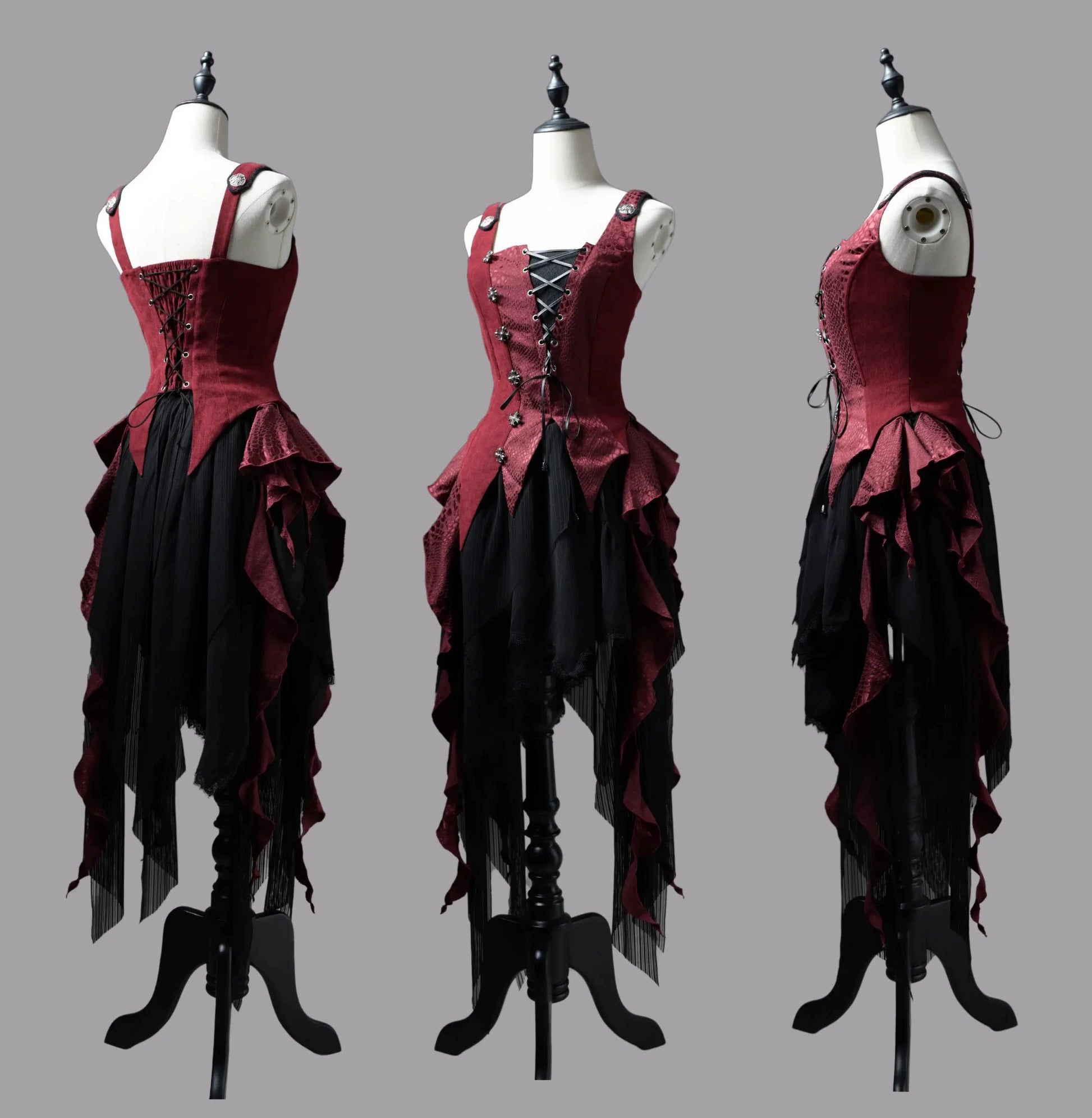 Wuyuzhe - Dragoon Knight 3.0 Version - Western Fantasy Style Lolita Irregular Skirt Set Lolita Vest