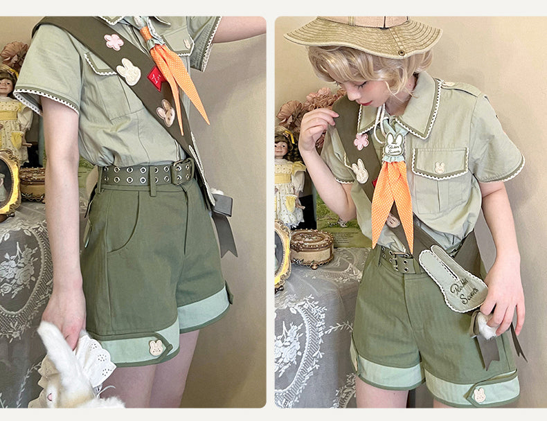 Piggy Bun - Bunny Trip - Retro Cute Green Accessories