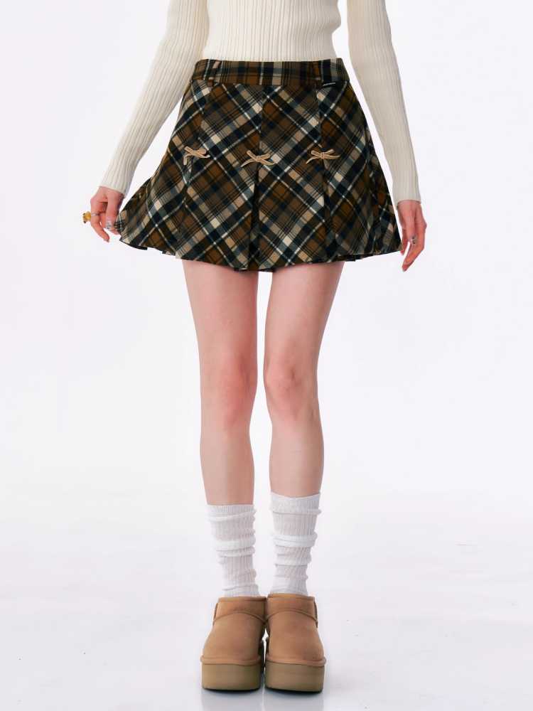 A-line plaid skirt【s0000010164】