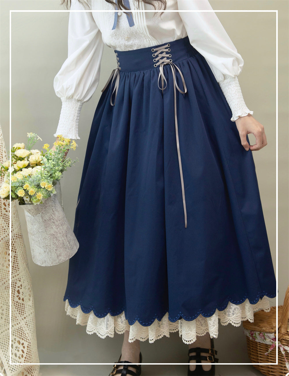 EESSILY - Countess's Autumn Tour - Retro Lolita Embroidery Long SK