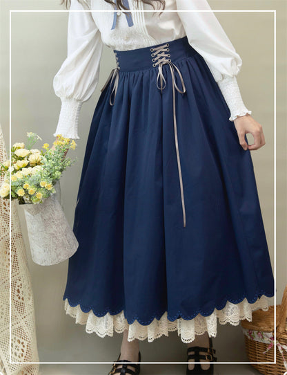 EESSILY - Countess's Autumn Tour - Retro Lolita Embroidery Long SK