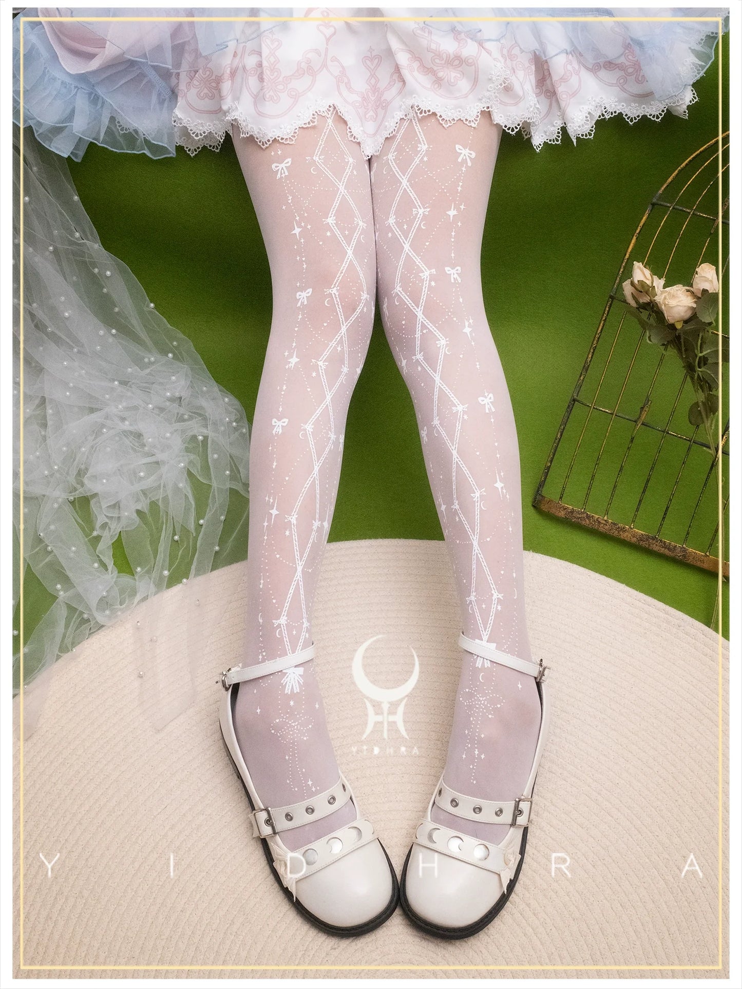Yidhra - Summer Handmade Printed Lolita Pantyhose