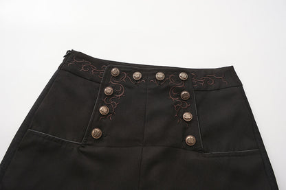 Immortal Thorn - Eternal Treasure Voyage - Ouji Lolita Pants with Waist Embroidery and Buttons