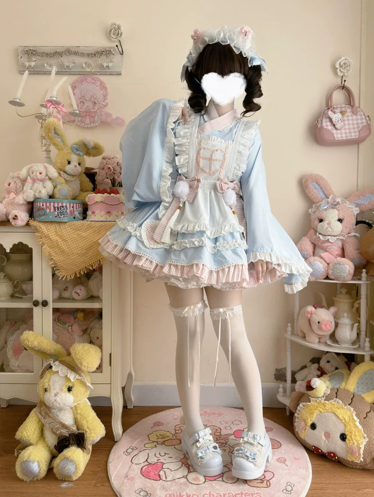Hanguliang - Sweet Meow Nurse - Maid Lolita Skirt Set Kawaii Lolita Dress