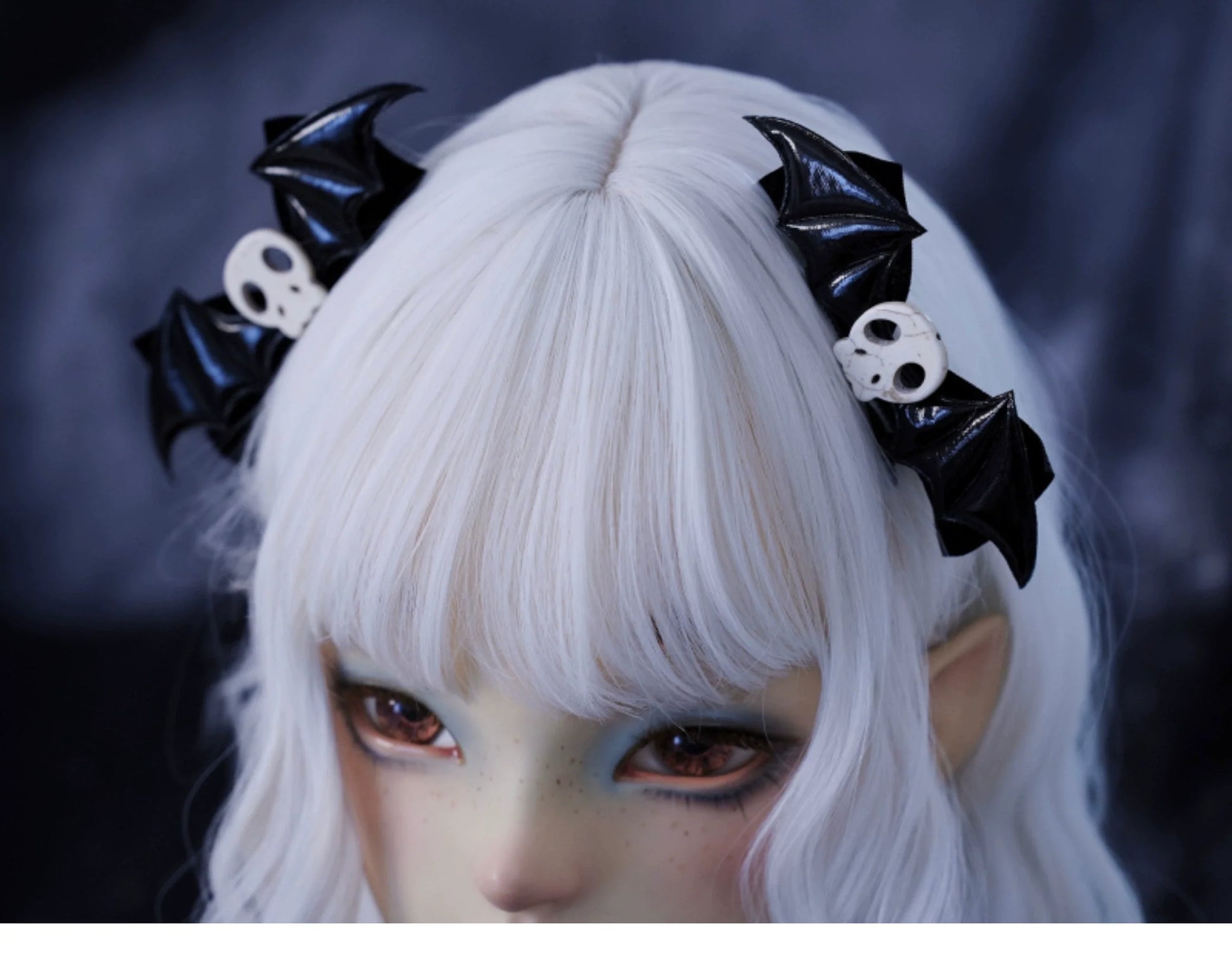 Strange Sugar - Gothic Hair Accessories Set Skulls Sharks Lolita Clips Headbands