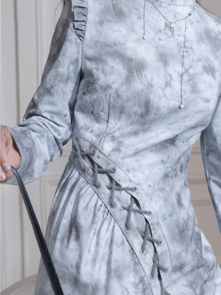 Spring print dress【s0000007223】