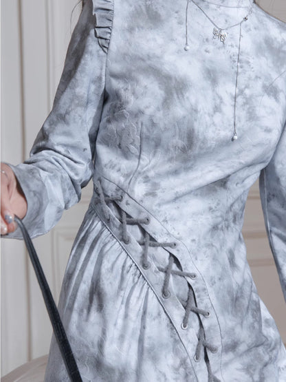 Spring print dress【s0000007223】