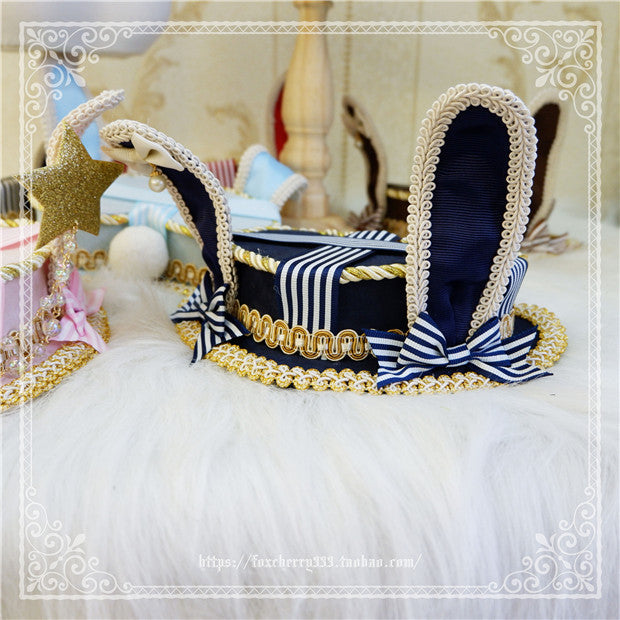 Fox Cherry - Lolita Rabbit Ears Top Hat Multiple colors