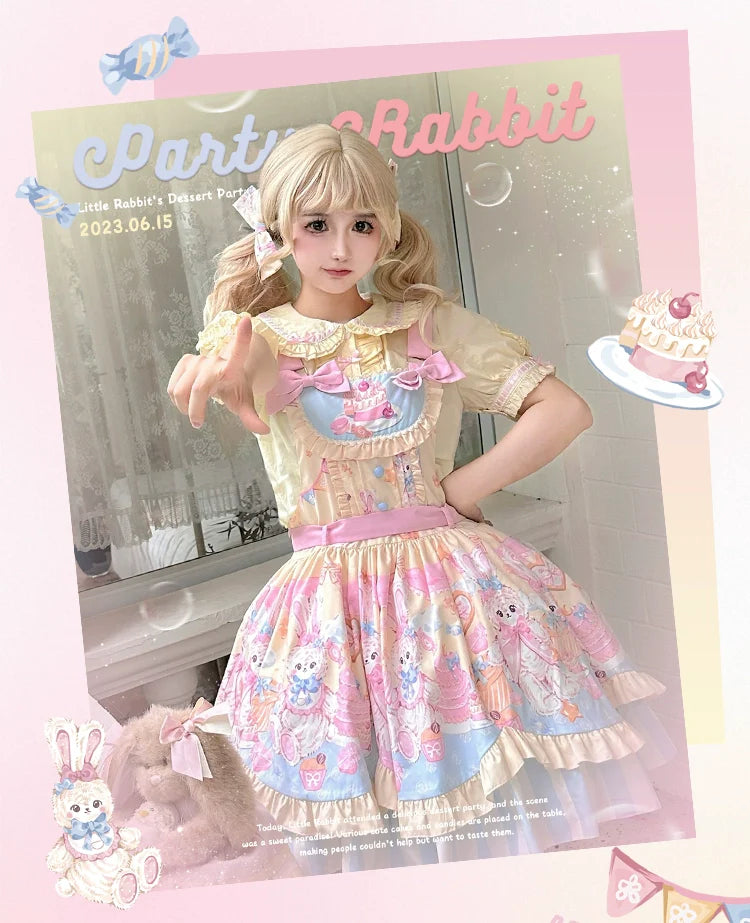 Mewroco - Party Bunny - Sweet Lolita Salopette Cute Daily Lolita Dress