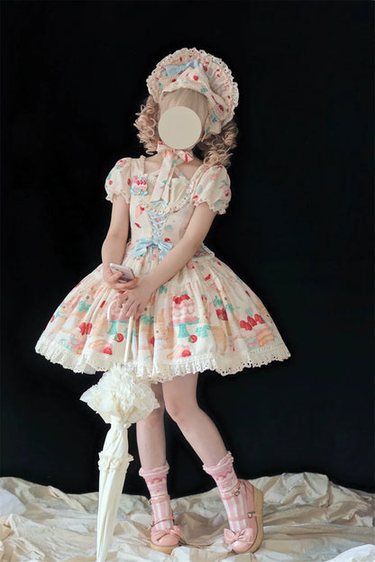 Dark Star Island - Honey Bunny Cake - Sweet Lolita JSK/OP/Strap SK/Shirt