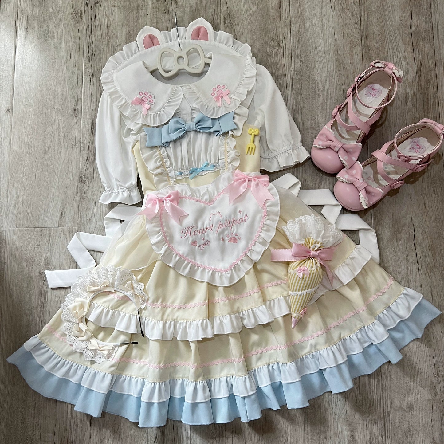 Sugar Girl - Cat Ear Tale - Sweet Lolita Jumper Dress Suspender Dress