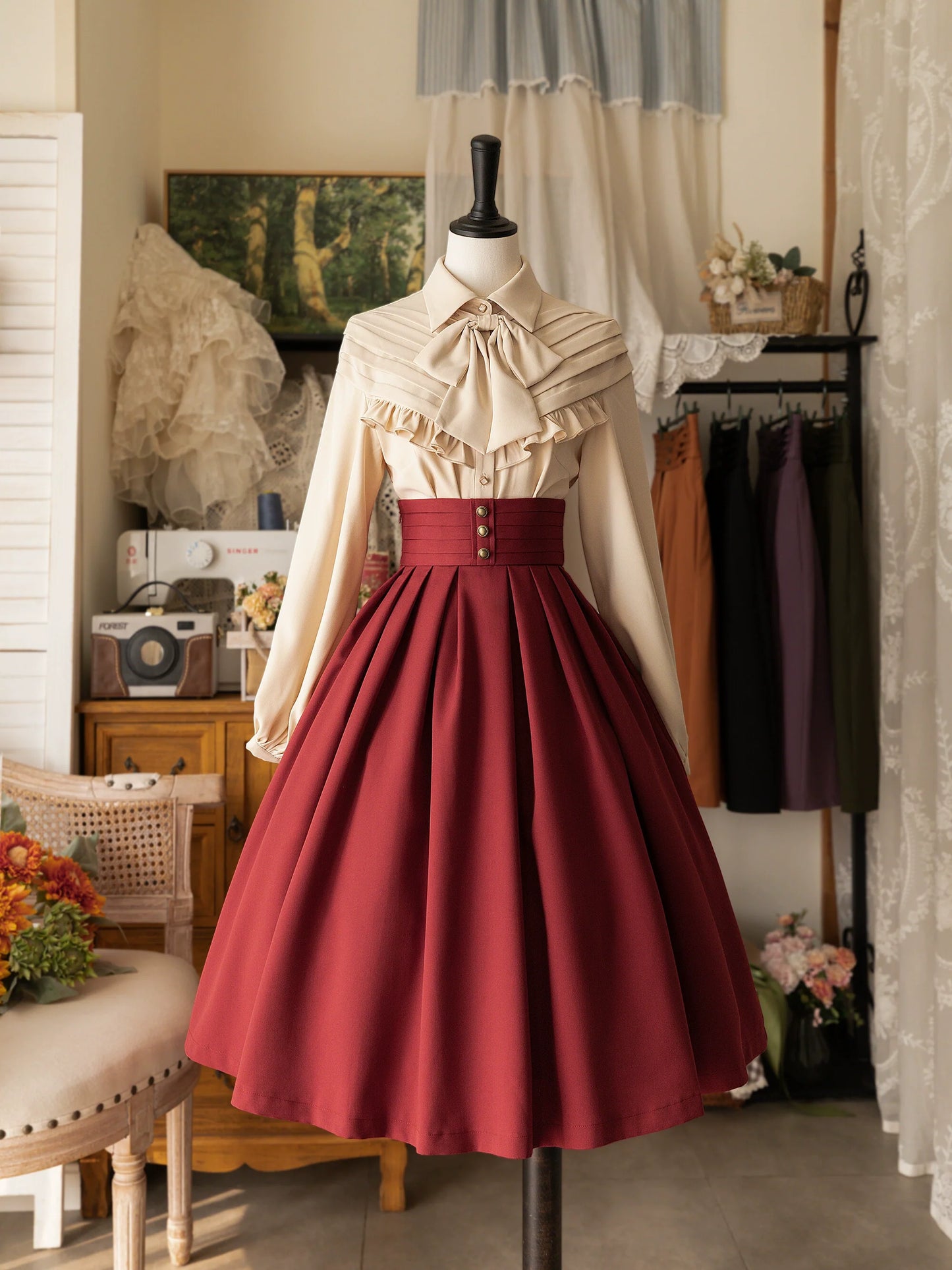 Forest Wardrobe - Forest Basket - Elegant Lolita Pleated Skirt