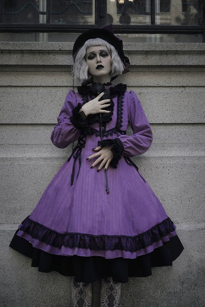 Miss Point - Perintz Manor - Gothic Lolita OP Long Sleeve Retro Lolita Dress